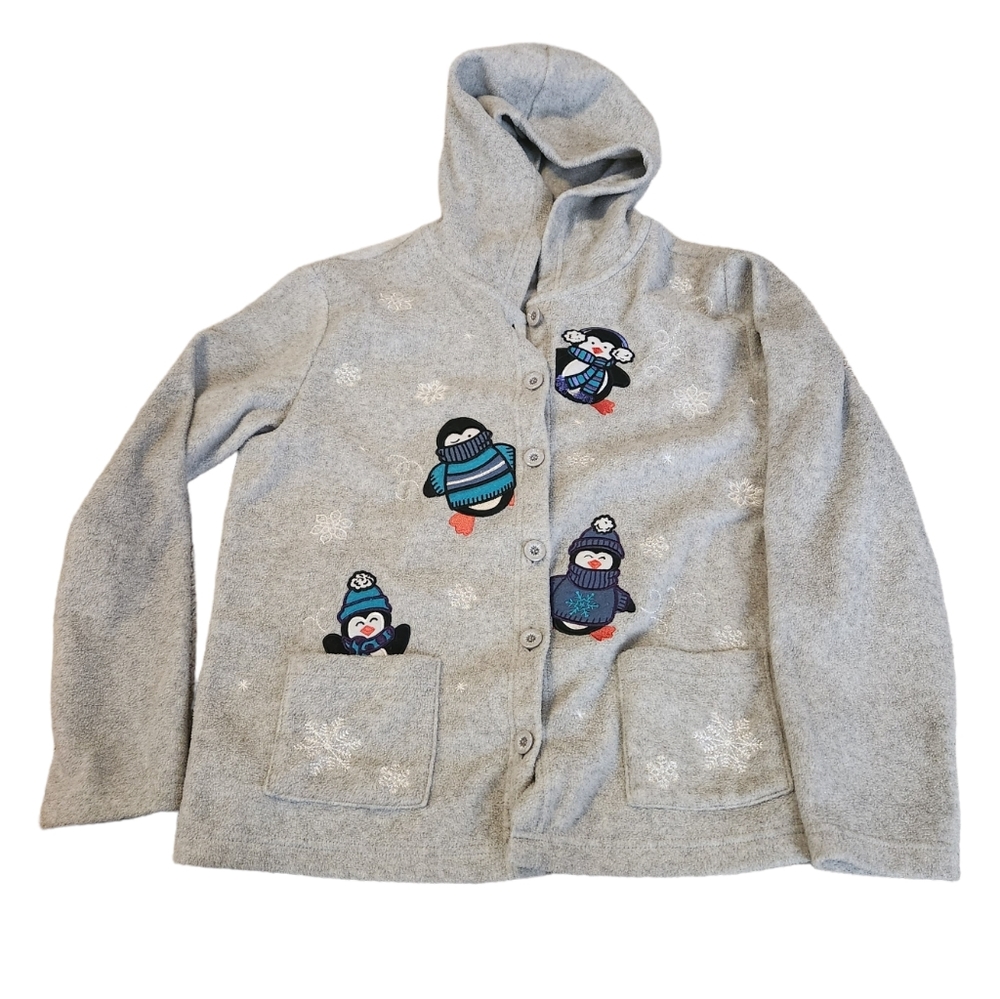 Fleece Holiday Penguin Jacket